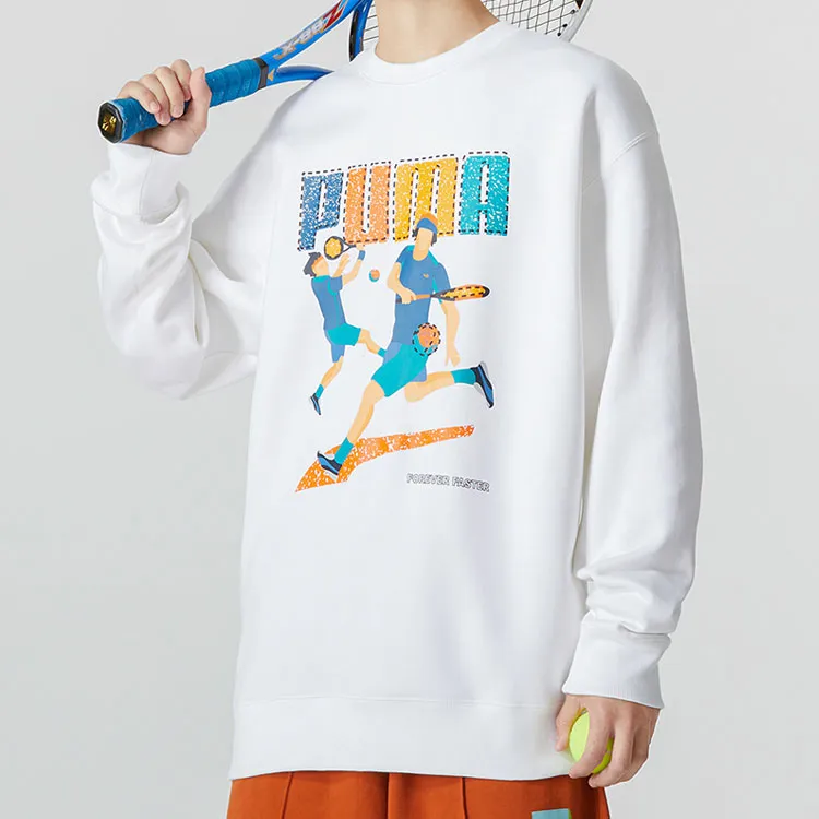 PUMA Sweatshirts Men White-3