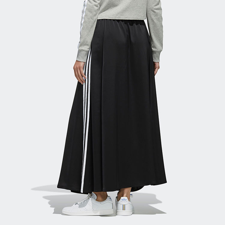 国内発送・正規品★adidas Originals★WOMEN'S LONG SATIN SKIRT Adidas originals Women's Satin Long Skirt Black - POIZON