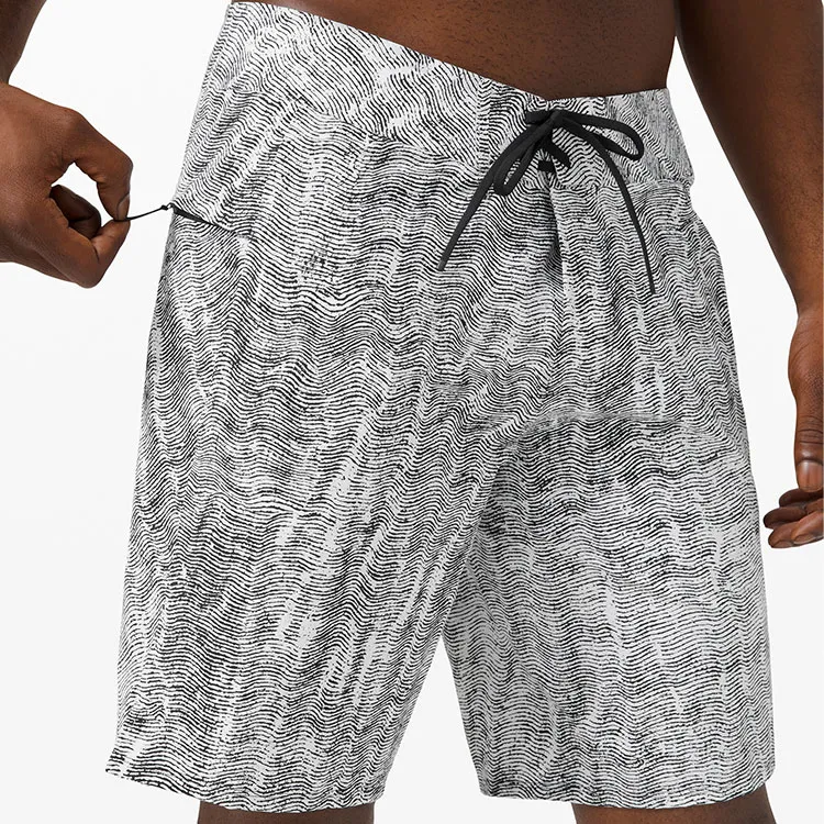 Lululemon Casual Shorts Men Gray White-3