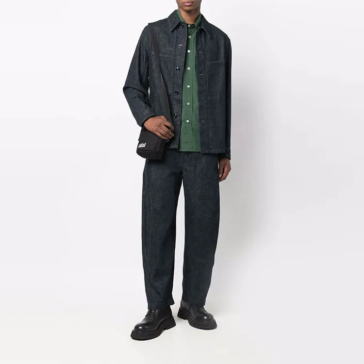 Lemaire Denim Jackets Men Blue-1
