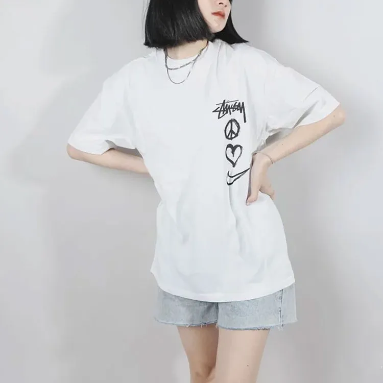 Nike X Stussy Peace Love Swoosh T shirt Asia Sizing-2