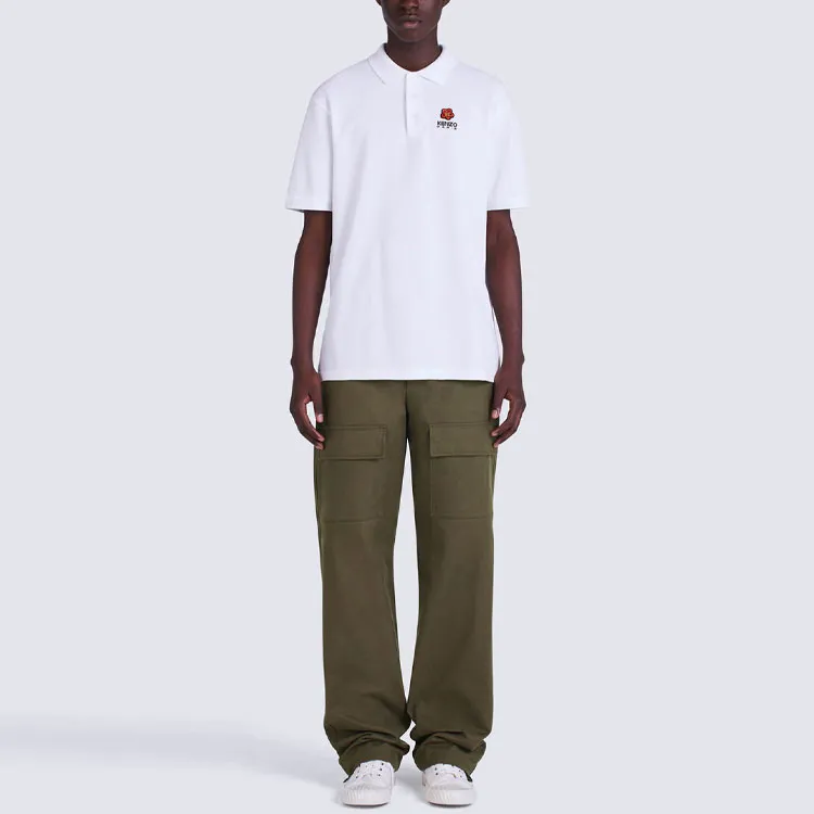 KENZO Logo Embroidered Short Sleeved Polo Shirt-2
