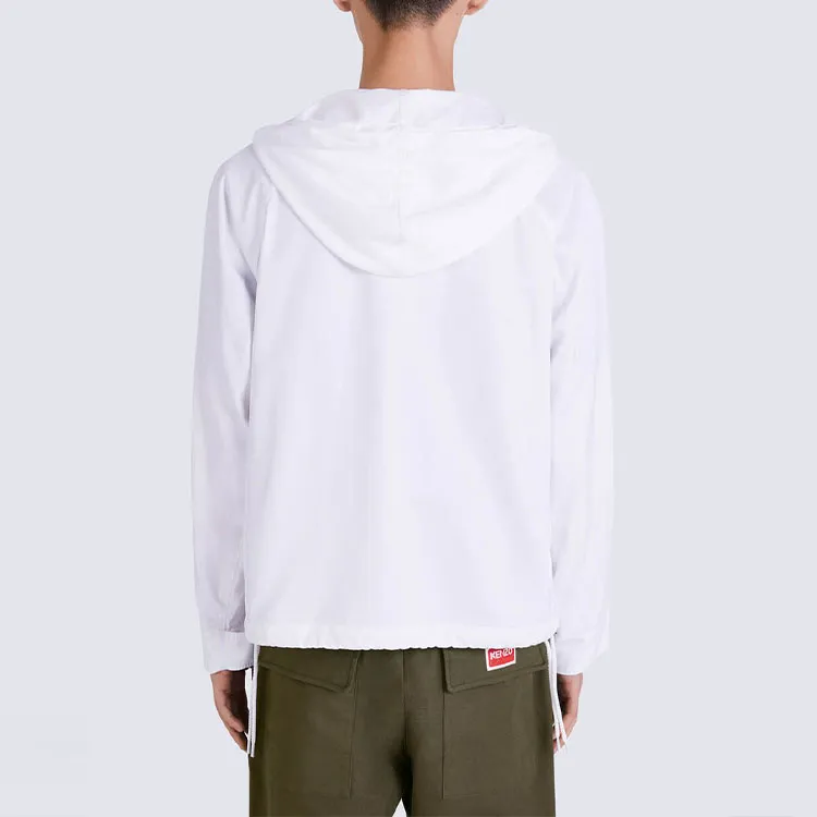 KENZO Logo Printed Drawstring Hoodie-4