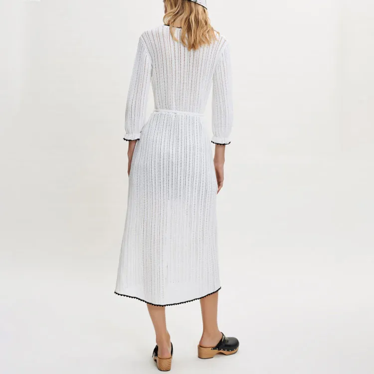 Maje Long Sleeved Dresses Women's White-2