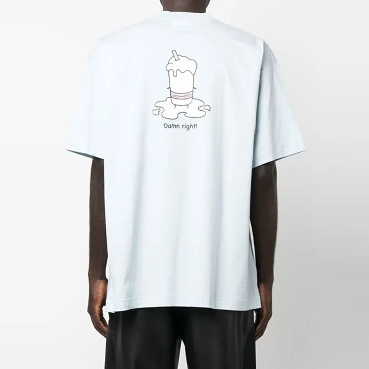 Vetements T-Shirts Women's Blue-4