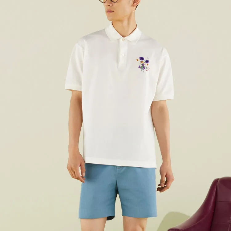 GUCCI Gucci Fw22 Tanabata Series Polo Shirt Men's White-3