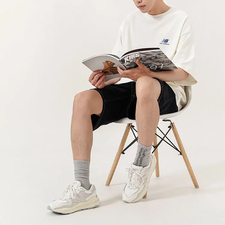 New Balance T Shirts Men Ecru-5