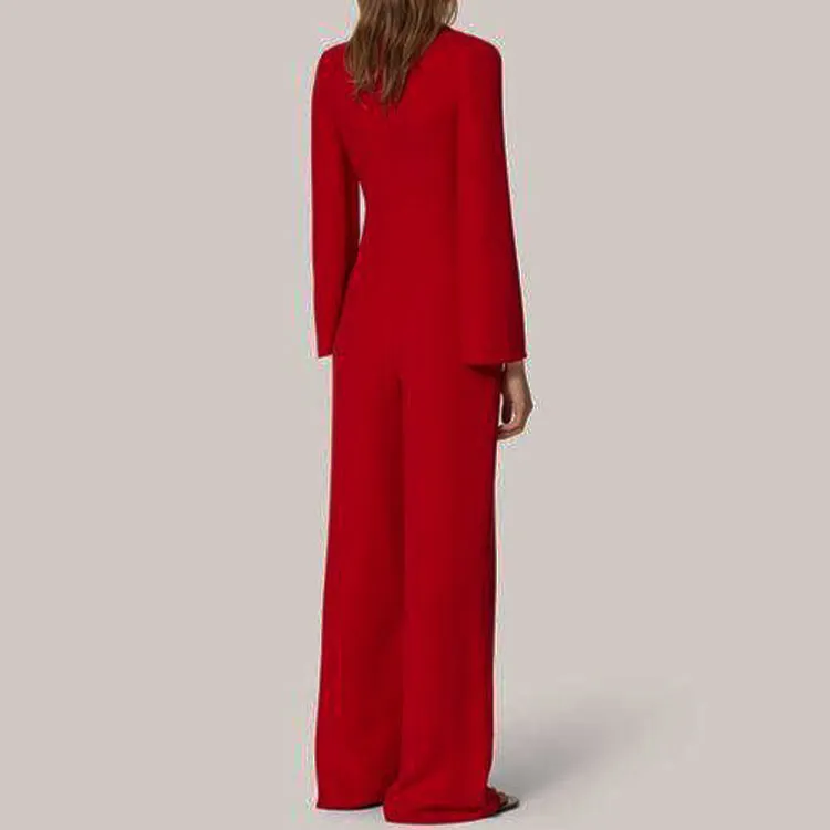 Valentino FW22 Jumpsuit Women's Red-2