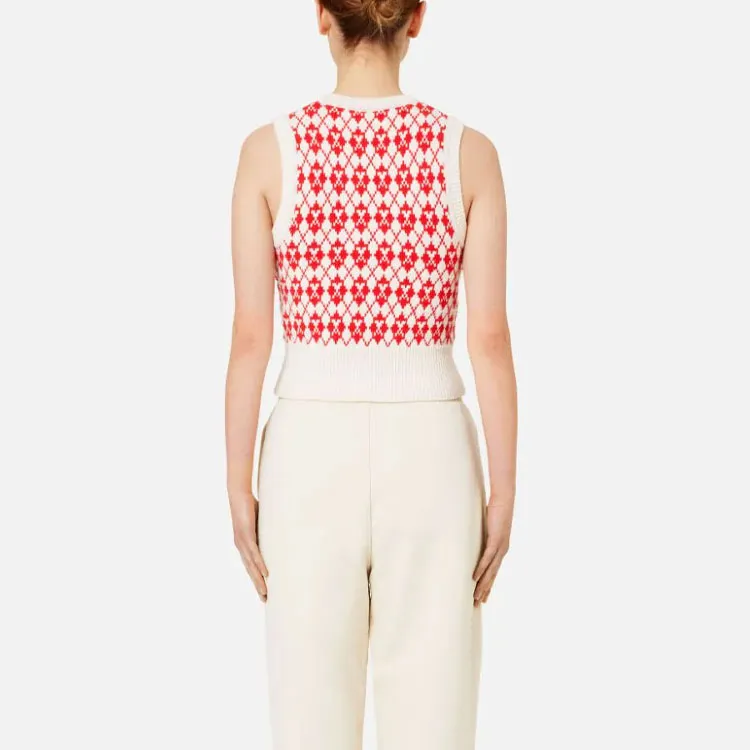 AMIPARIS Ami De Coeur Argyle Vest-2