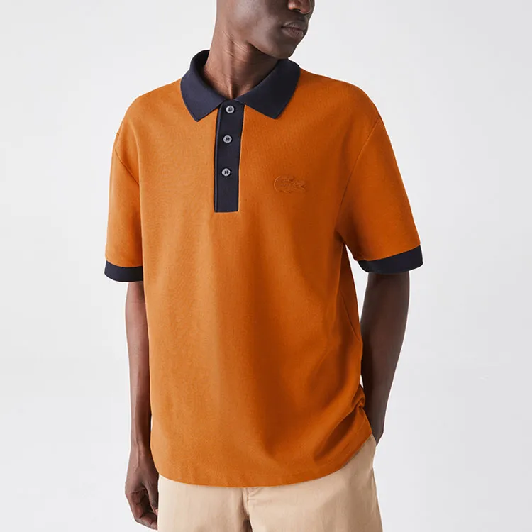 LACOSTE Polo Shirts Men Pumpkin-3