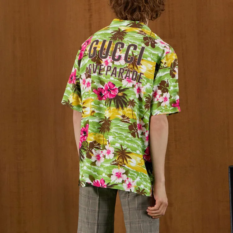 GUCCI Printed Bowling Shirt-3