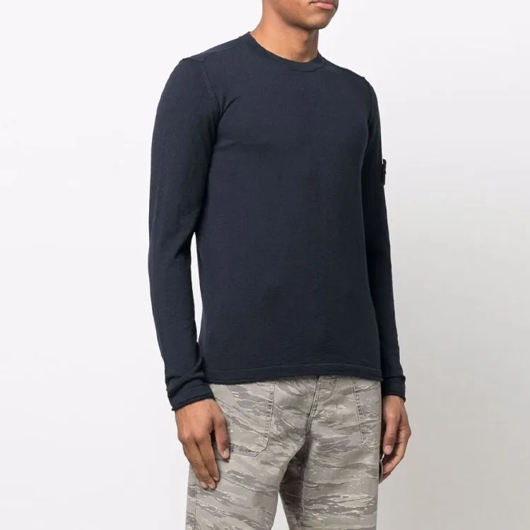 STONE ISLAND Compass appliqué Cotton blend Jumper-3
