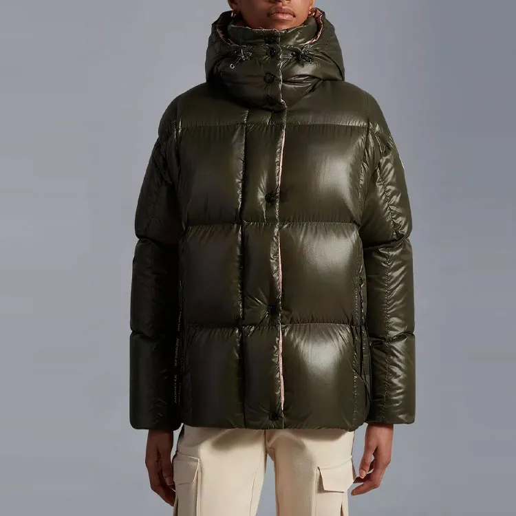 Moncler Parana Short Down Jacket Green-2