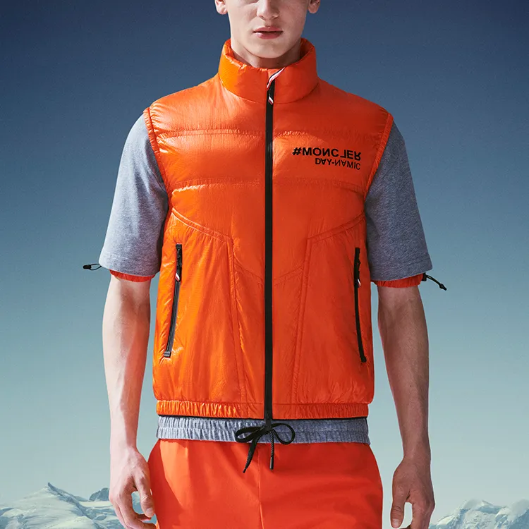 Moncler Grenoble Vest Men's Bright Orange-2