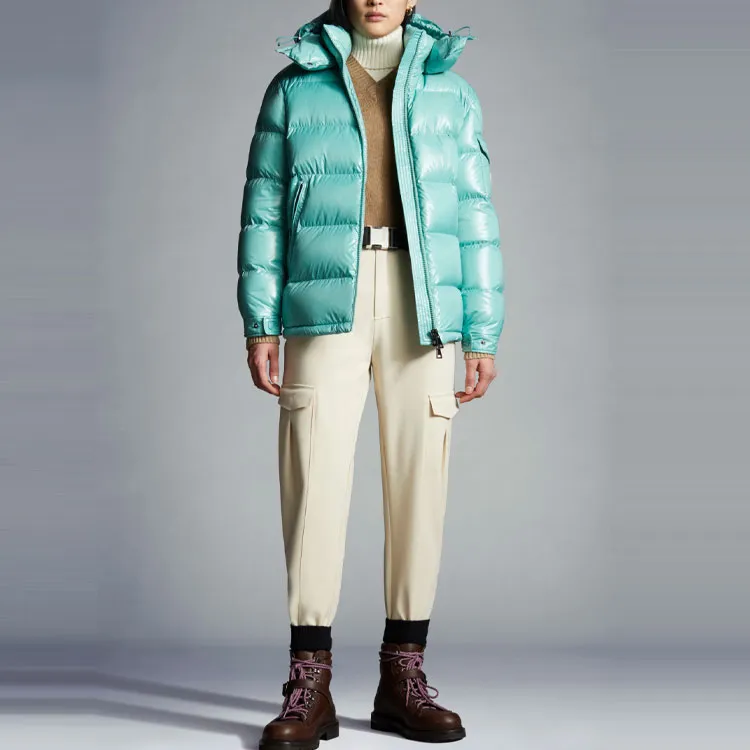 Moncler Mel Series FW22 Down Jacket Women's Aqua Green-1