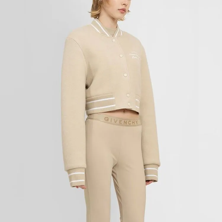 Givenchy Cropped Bomber Varsity 'Beige/White'-4