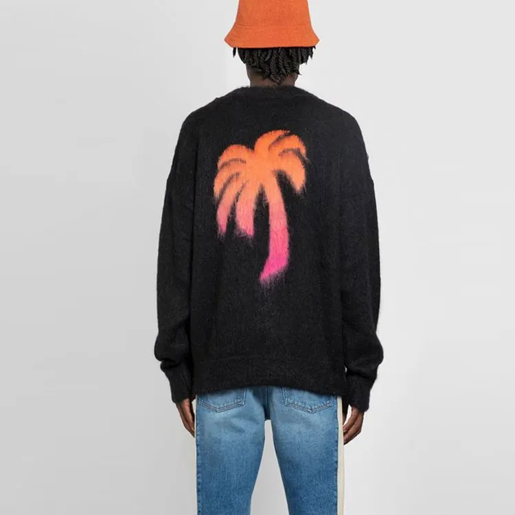 PALM ANGELS Logo Intarsia Crewneck Jumper-3