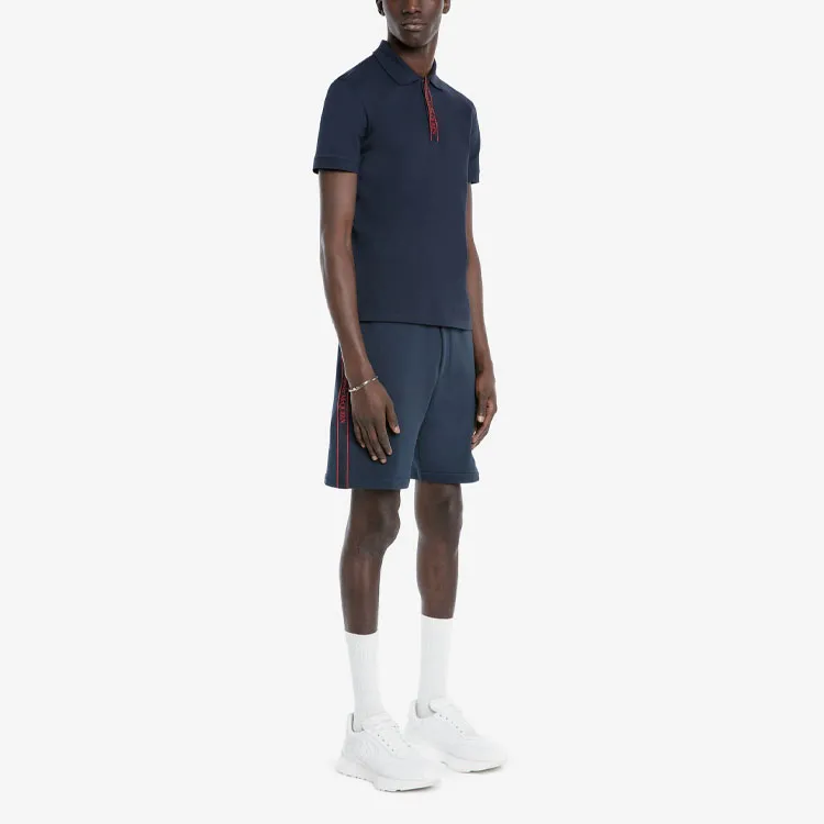 Alexander McQueen Polo Shirts Men Blue-3