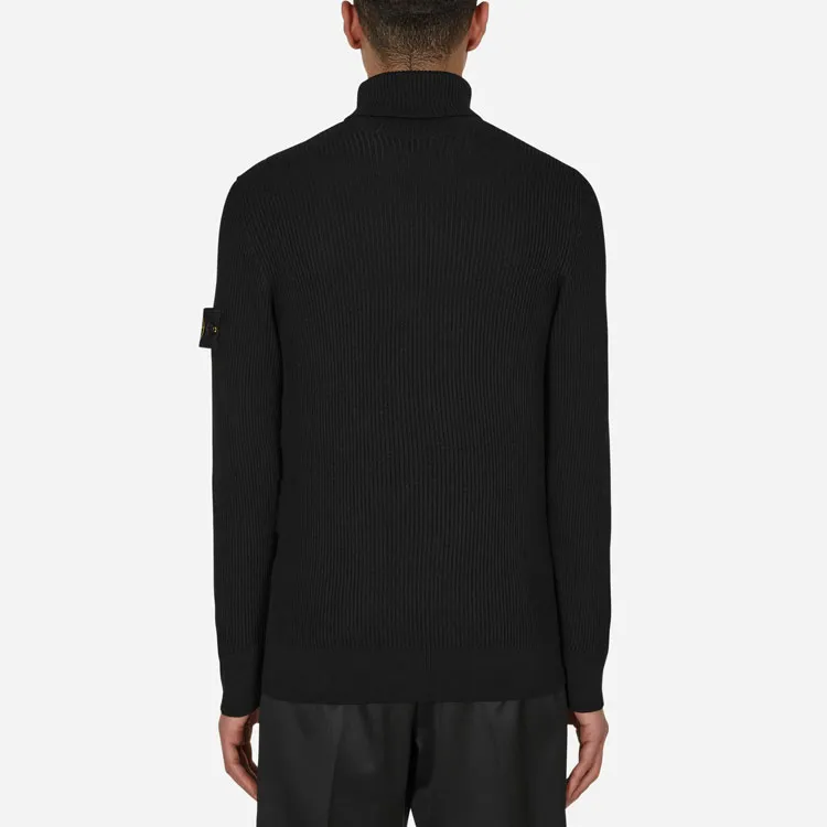 STONE ISLAND Logo Patch Turtle Neck Jumper-4