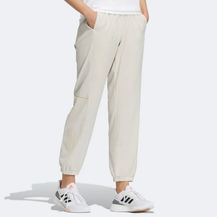 Adidas Knitted Sweatpants Women's Ivory White-3