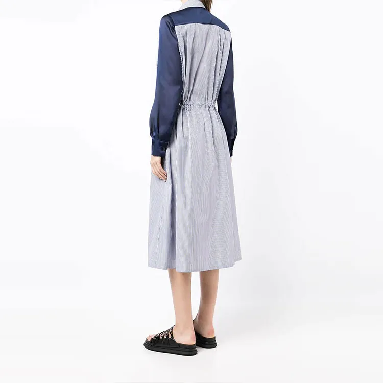Sacai Long-Sleeved Dresses Women's Blue-2
