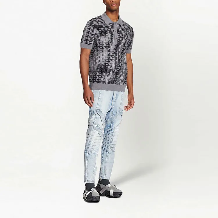 BALMAIN Polo Shirts Men Black-3
