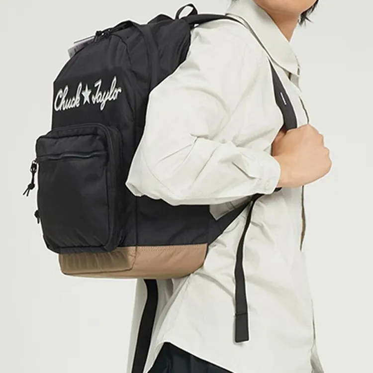 Converse Polyester Backpack Regular Unisex Black Brown-3