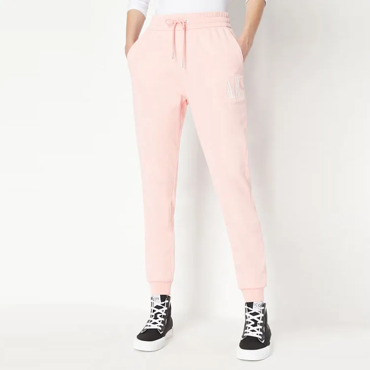 ARMANI EXCHANGE Knitted Sweatpants Women's Pink-3