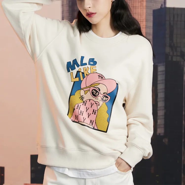 MLB Sweatshirts Unisex Beige-4