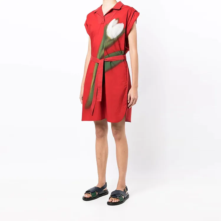 KENZO SS22 Short Sleeved Dresses Women's Red-3