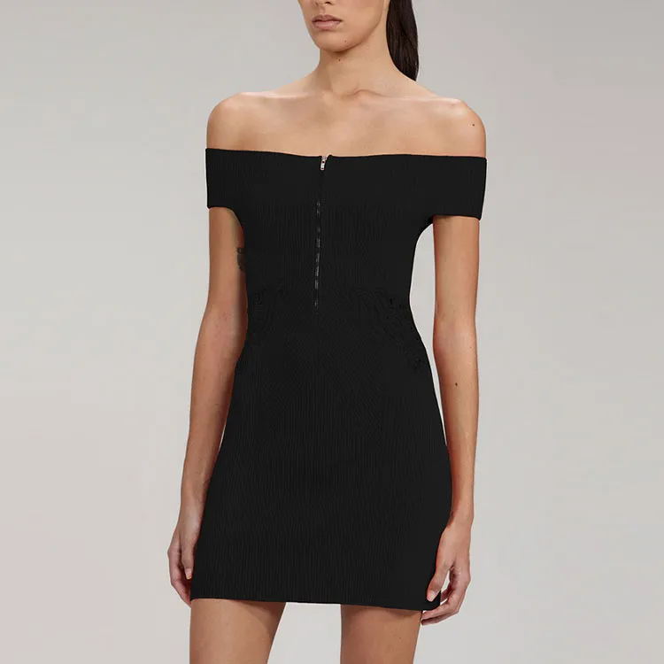 Self portrait FW22 Sleeveless Dress Women's Black-3