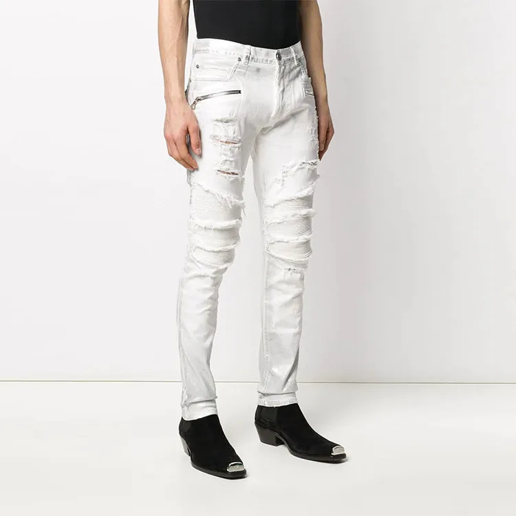 BALMAIN Jeans Men White-2