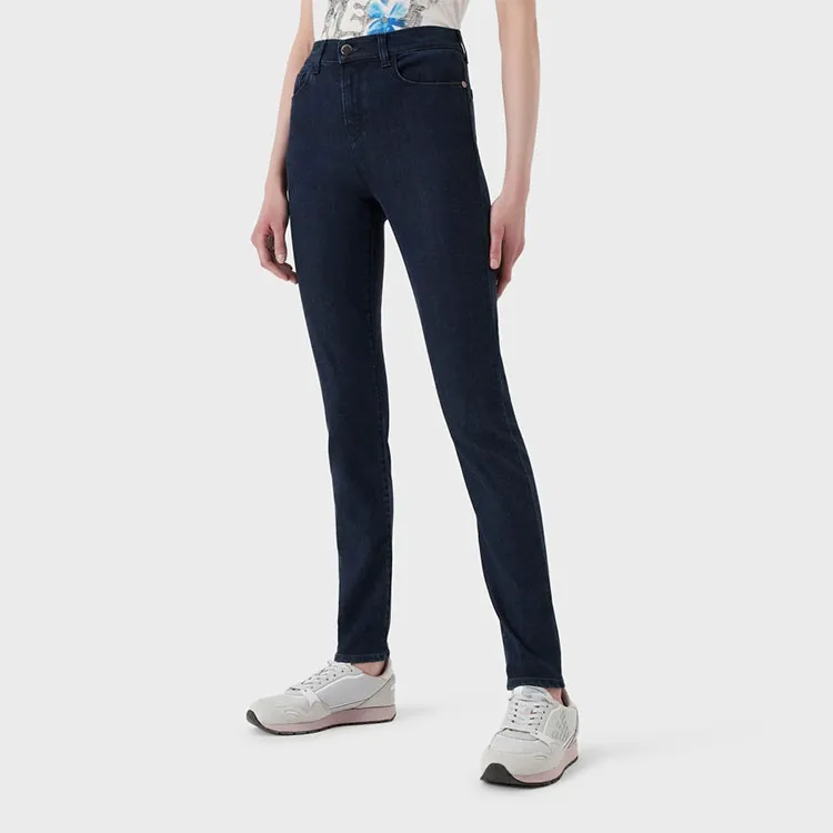 EMPORIO ARMANI J20 High waisted Super skinny Leg Jeans In Stretch Denim-3