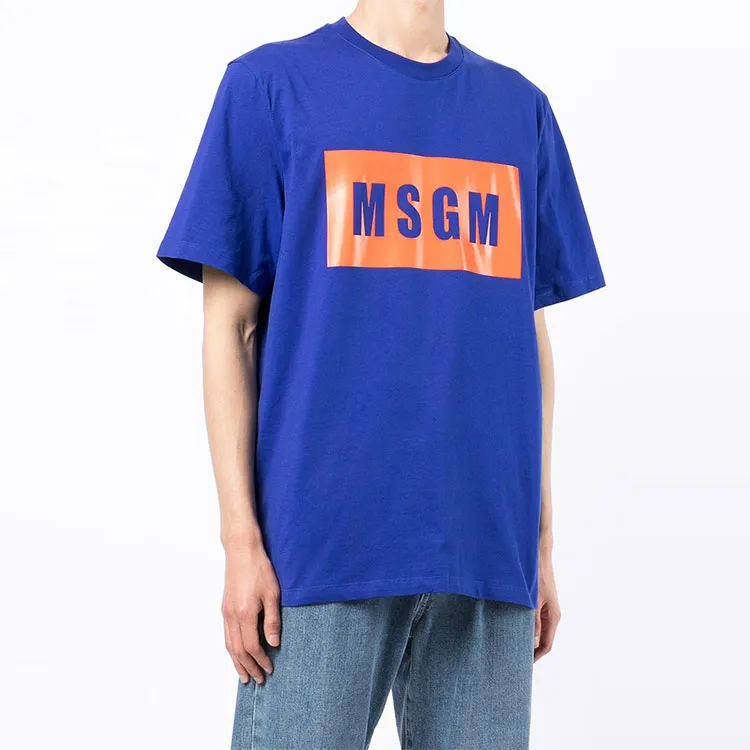 MSGM T Shirts Men Blue-3