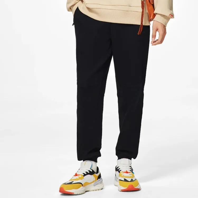 LiNing Sports Lifestyle Collection Sports Trendy Collection Knitted Sports Pants Men's Black-4