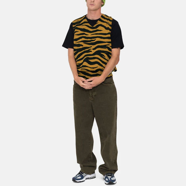 Stussy Tiger Printed Sweater Vest W - Mustard – Goodhood