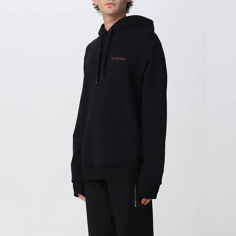Burberry Topstitched Monogram Motif Cotton Oversized Hoodie-4