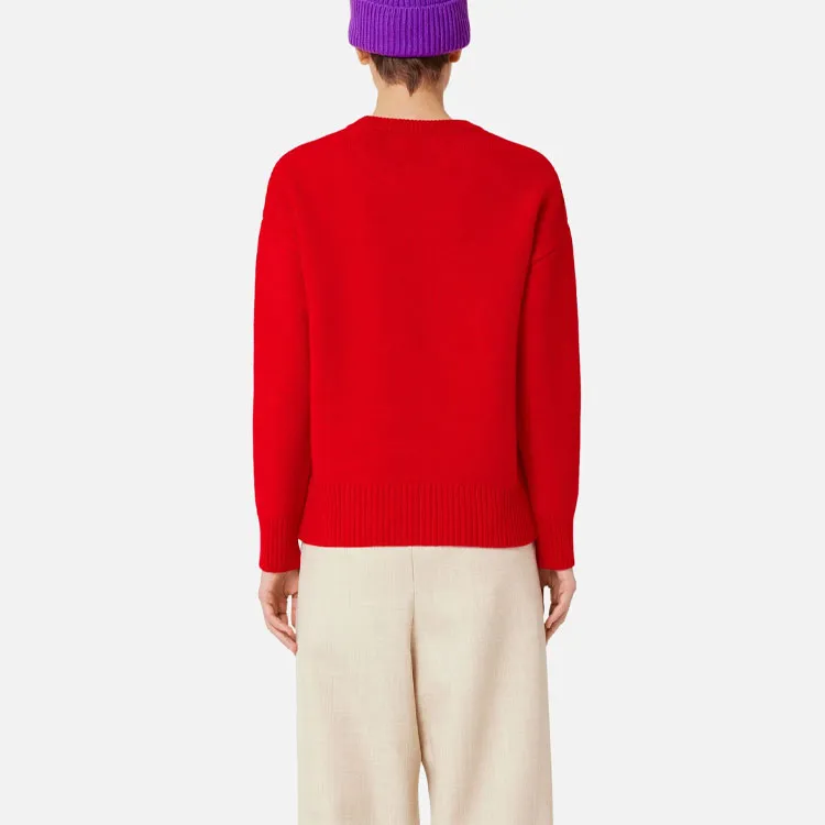 Ami Paris Ami De Coeur Merino Wool Crewneck Jumper-2