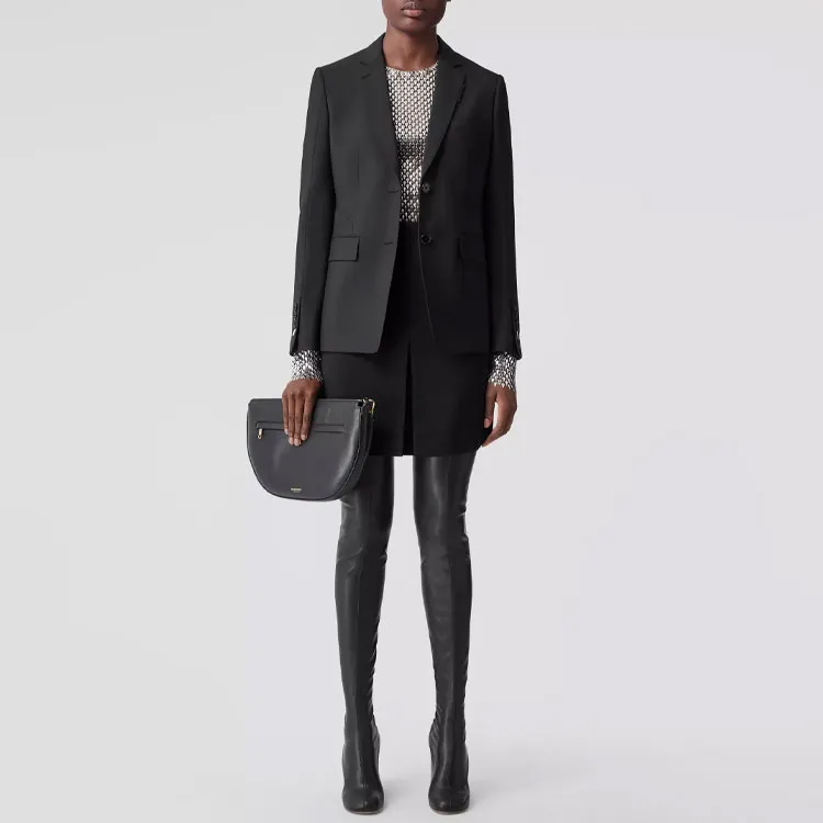 Burberry Metallic Paillette Embellished Mesh Top 'Silver'-1