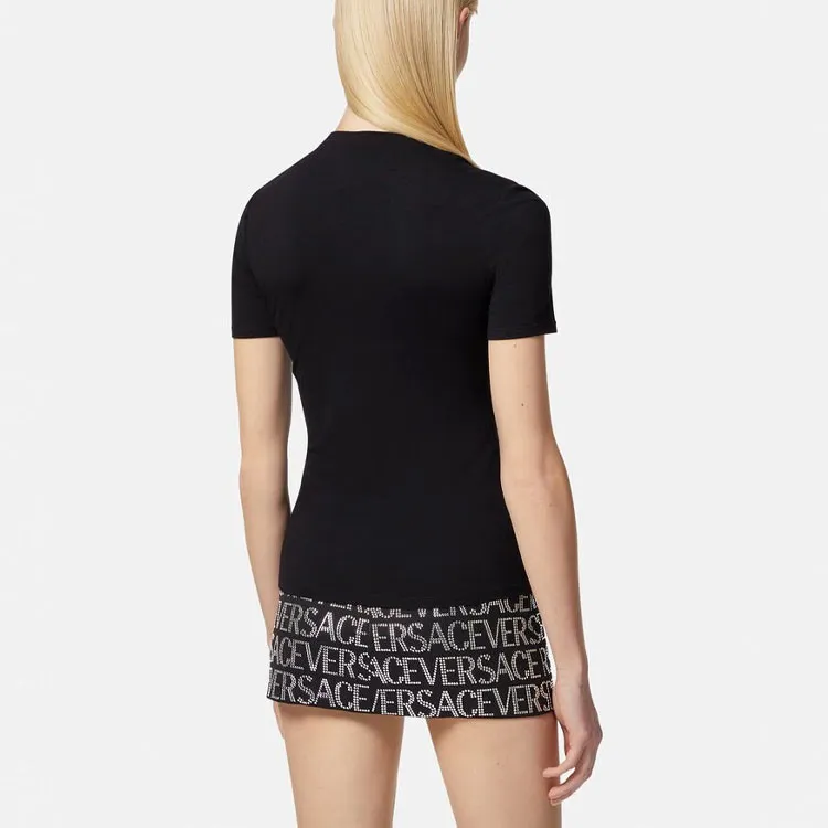 VERSACE Logo Printed Crewneck T Shirt-3