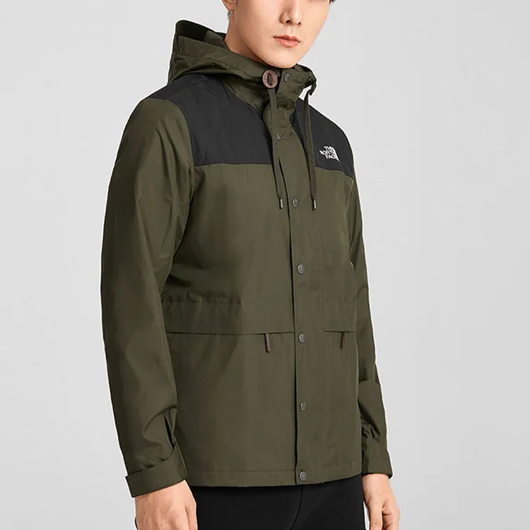 THE NORTH FACE City Outdoor Collection Waterproof, Windproof, And Water Repellent Windbreaker Jacket Men's Green-4