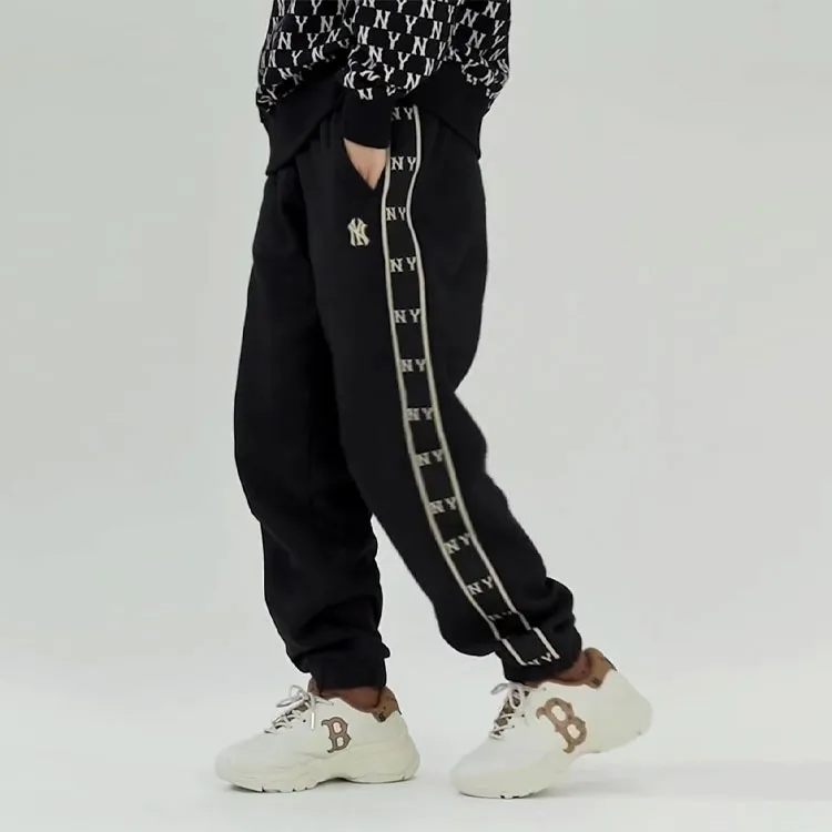 MLB New York Yankees Knitted Sweatpants Unisex Black-4