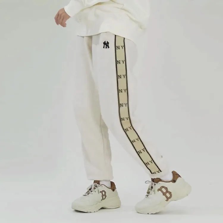 MLB New York Yankees Knitted Sweatpants Unisex Cream-3