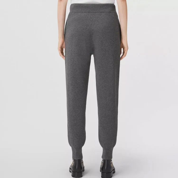 Burberry FW22 Knitted Sports Pants Women's Gray-4
