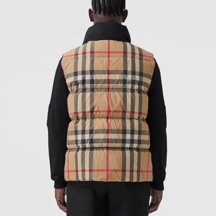 Burberry Check Print Padded Down Vest-2
