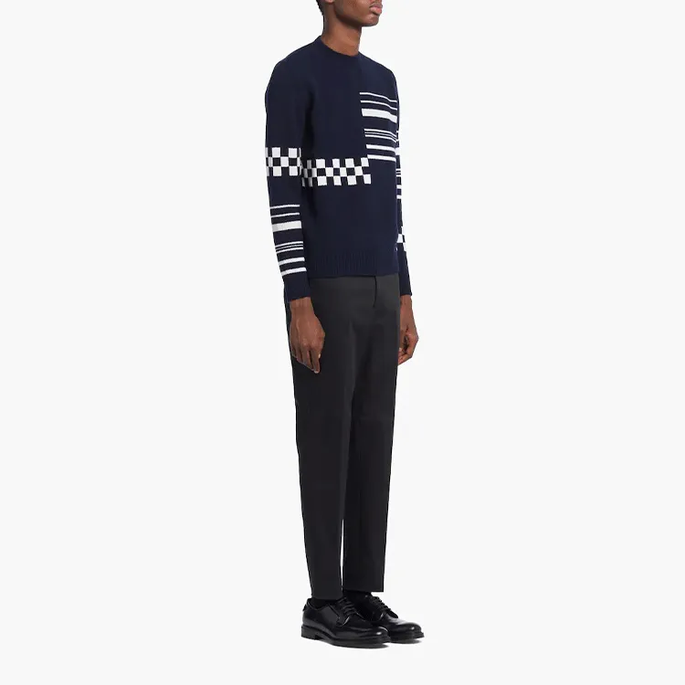 PRADA Cashmere Sweaters Men Blue-3