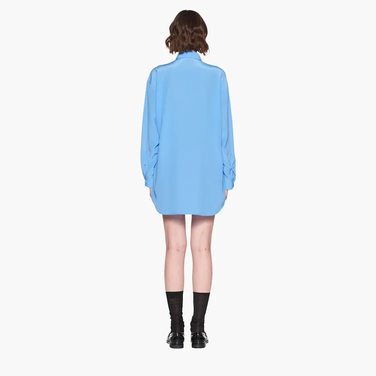 MIU MIU FW22 Long Sleeved Dresses Women's Light Blue-2