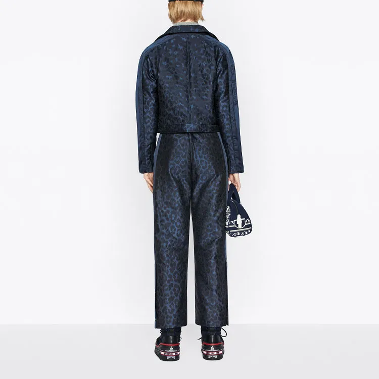 DIOR Quarterly New Products Cropped Coats Women's Blue-4