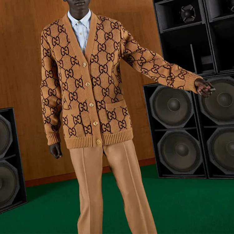 GUCCI FW22 Knitwear Men's Brown-3
