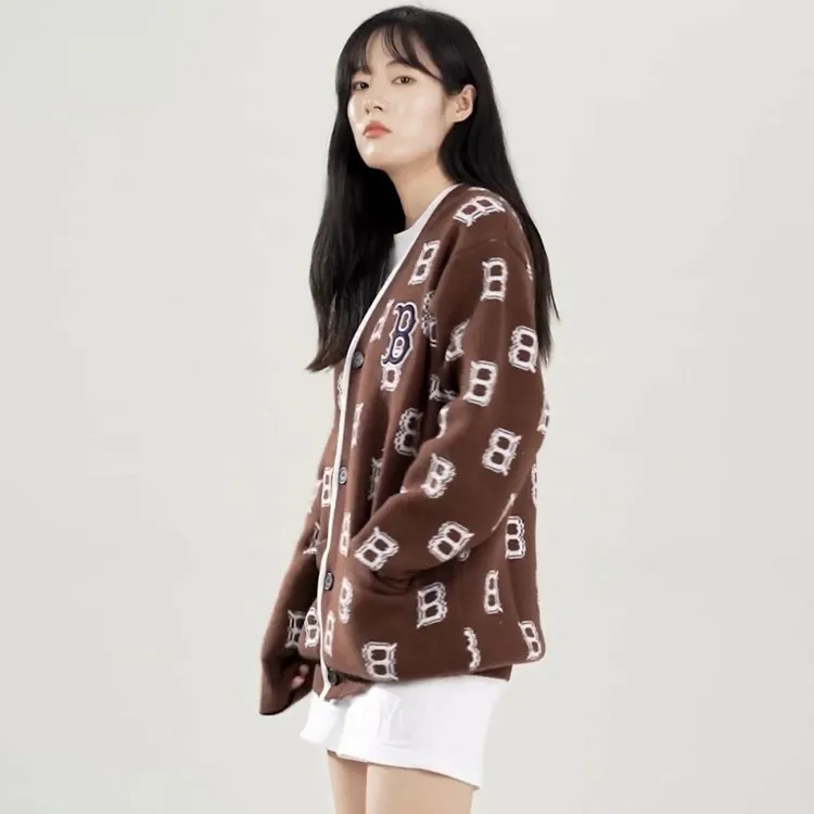 MLB Base Logo Sweaters Unisex Brown-4